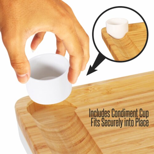 NutriChef PKCZBD10 Bamboo Cheese Cutting Board Perspective: top