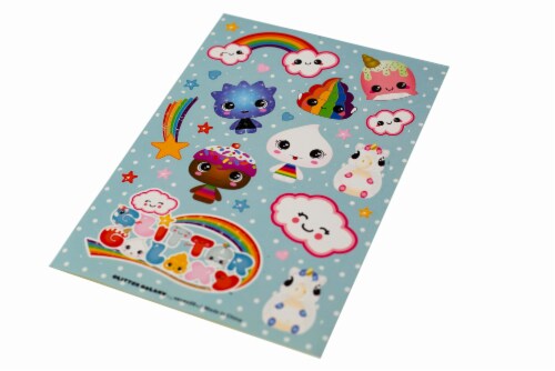 Glitter Galaxy Sticker Friends Sheet Wave 1 Perspective: top
