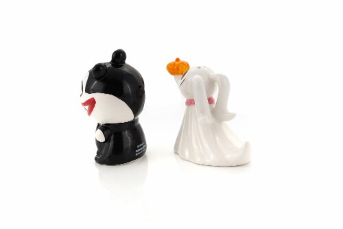 Nightmare Before Christmas Scary Teddy & Zero Ceramic Salt & Pepper Shakers Perspective: top