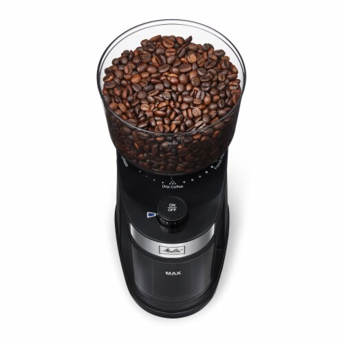 Melitta Coffee Bean Flat Burr Grinder Perspective: top