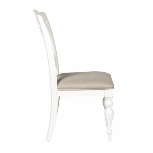 Summer House White Slat Back Side Chair (RTA)-Set of 2 Perspective: top