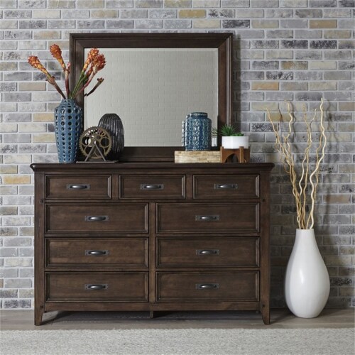 Saddlebrook Dark Brown Mirror Perspective: top