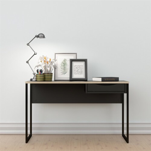 Plus One Drawer Desk in Black Tvilum 1 Harris Teeter