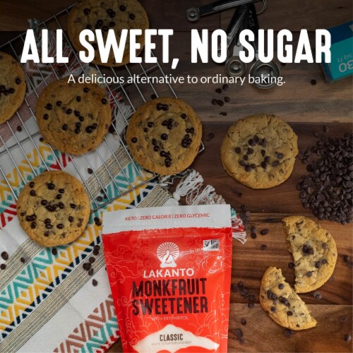 Lakanto Classic Monk Fruit Sweetener - White Sugar Substitute (1.76 lbs) Perspective: top