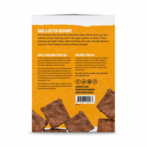 Lakanto Sugar Free Brownie Mix - Sweetened with Monk Fruit (Pack of 3) Perspective: top