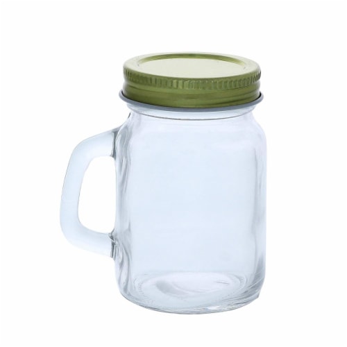 48 Pack Clear Mini Mason Jars with Gold Lids for Spices, and Food, 4 fl oz Perspective: top