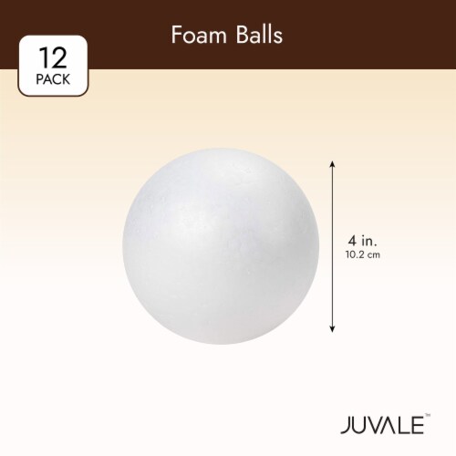 4 Inch Foam Polystyrene Balls for Art & Crafts Projects (4 Piece