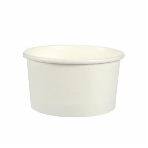 100-Piece White Disposable Ice Cream Sundae Paper Cups Party Supplies, 5-Ounce Perspective: top