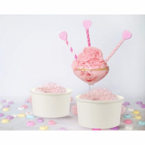 Juvale Ice Cream Cups 12 Ounce Bulk 100 Pack, Paper, White, Pack Fry