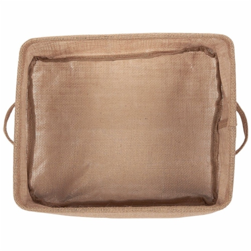 Foldable Storage Bins, Fabric Linen Baskets with Handles (2-Pack) Perspective: top