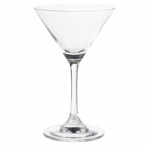 Martini Glasses - 6-Set Clear Classic 5-Ounce Cocktail Glasses, Inverted Cone Perspective: top