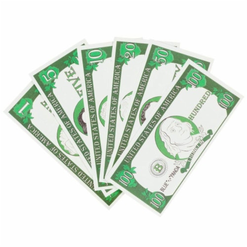 Play Money for Kids, 300 Pcs Learning Money with Canvas Bag for Counting Money Perspective: top