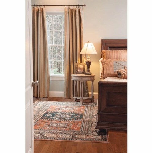 Boho Viscose Copper 4 ft. x 6 ft Viscose Area Rug Perspective: top