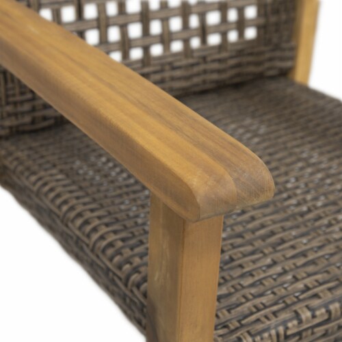 Olivia outdoor 6 piece acacia wood dining set 2025
