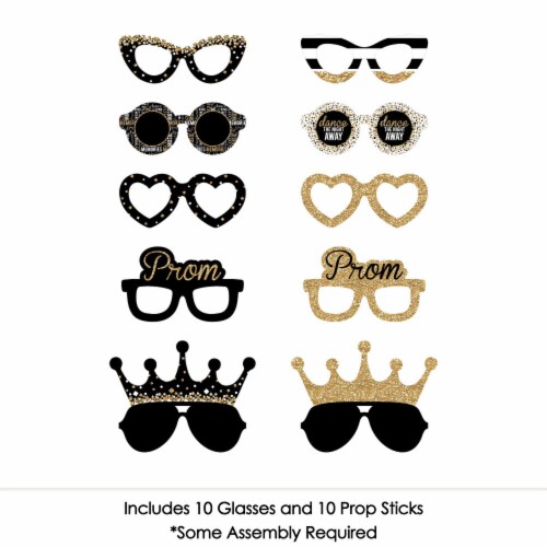 Big Dot of Happiness Prom Glasses Paper Prom Night Party Photo Booth Props Kit 10 Ct 10 Count Harris Teeter