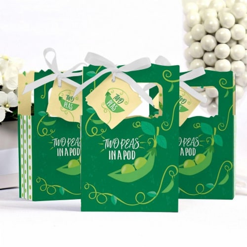 Big Dot of Happiness Double the Fun - Twins Two Peas in a Pod - Party Favor Boxes - 12 Ct Perspective: top