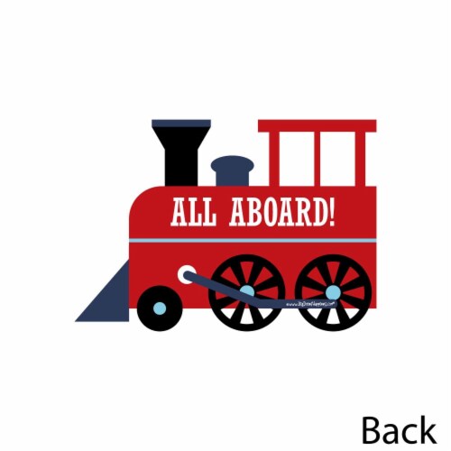 Big Dot of Happiness Railroad Party Crossing - Train Decorations DIY Essentials - 20 Ct Perspective: top