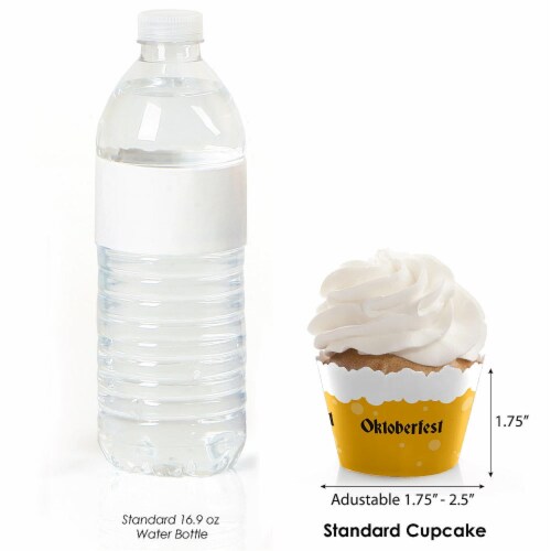 Big Dot of Happiness Oktoberfest - Party Decor - Beer Festival Cupcake Wrappers - Set of 12 Perspective: top