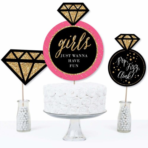 Big Dot of Happiness Girls Night Out Bachelorette Party Centerpiece Stick Table Toppers 15 Ct Perspective: top