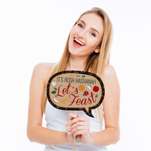 Big Dot of Happiness Rosh Hashanah - New Year Photo Booth Props Kit - 20 Count Perspective: top