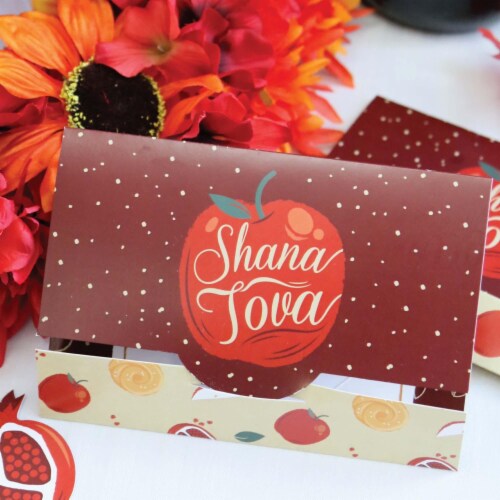 Big Dot of Happiness Rosh Hashanah - New Year Money and Gift Card Holders - Set of 8 Perspective: top
