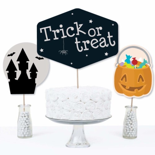 Big Dot of Happiness Trick or Treat - Halloween Party Centerpiece Sticks Table Toppers 15 Ct Perspective: top