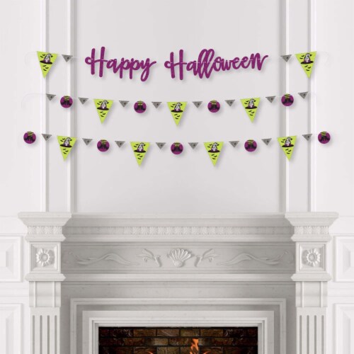 Big Dot of Happiness Happy Halloween - Witch Party Letter Banner Decoration - Happy Halloween Perspective: top