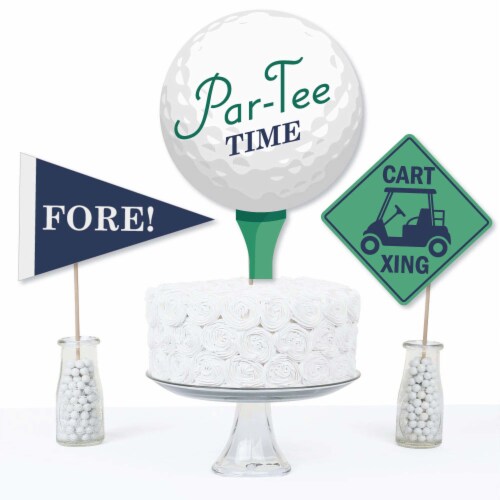Big Dot of Happiness Par-Tee Time Golf Birthday or Retirement Centerpiece Table Toppers 15 Ct Perspective: top