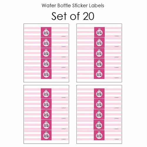 Big Dot Of Happiness Bride-To-Be - Bridal Shower Or Classy Bachelorette Party Water Bottle Sticker Labels Set Of 20 181819018166386720