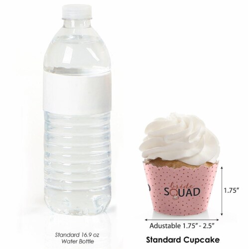 Big Dot of Happiness Bride Squad - Rose Gold Bachelorette Party Decor Cupcake Wrappers 12 Ct Perspective: top