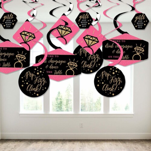 Big Dot of Happiness Girls Night Out - Bachelorette Hanging - Party Decoration Swirls - 40 Ct Perspective: top
