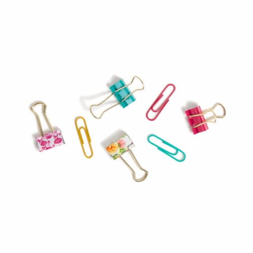 U Brands® Painted Florals Office Clip Set Perspective: top