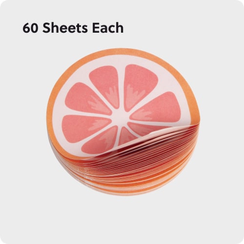 U Brands Painted Fruits Sticky Note Set Perspective: top