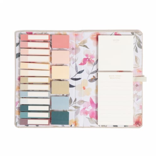 U-Brands Linen Loose Botanicals Sticky Note Folio Perspective: top