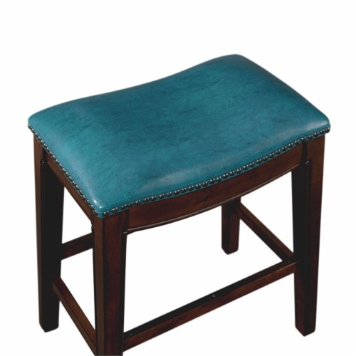 Picket House Bowen 24  Backless Counter Height Stool in Blue Perspective: top