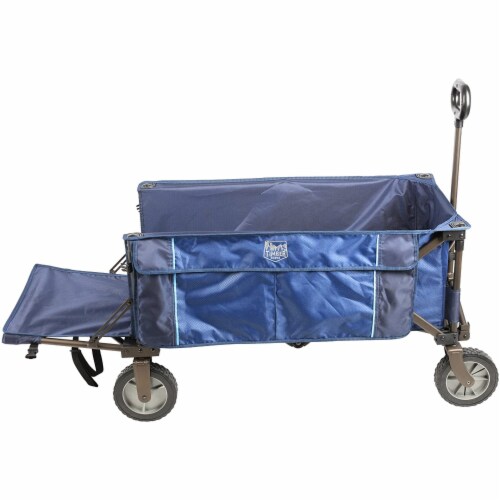 Timber Ridge Foldable Rolling Utility Tailgate Wagon Cart, Red Perspective: top