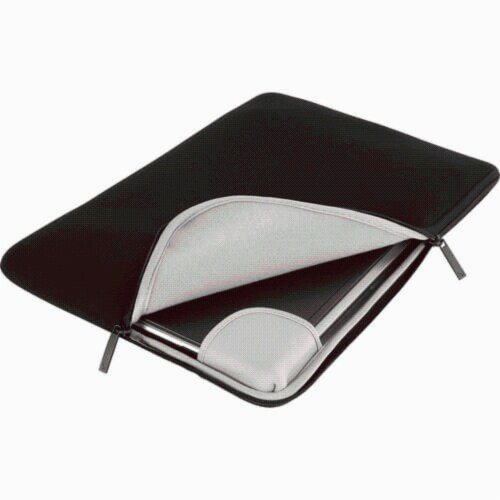 TUCANO Second Skin Laptop Sleeve Black Neoprene (BFC1516) Perspective: top