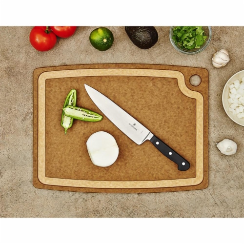 Epicurean Gourmet Series Cutting Board, Nutmeg & Natural - 14.5 x 11.25 x 0.37 i Perspective: top