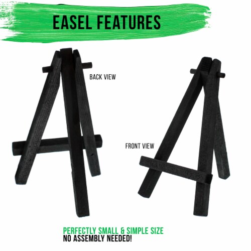 5 Mini Black Wood Display Easel (12 Pack), A-Frame Artist Painting Party  Tripod Easel, 5” - 12 Pack - City Market