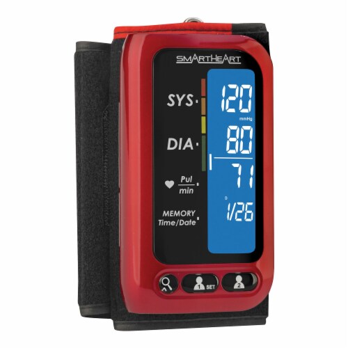 Smartheart Adult Cuff Arm Home Automatic Digital Blood Pressure Monitor 1-Tube Black 1 Each Perspective: top