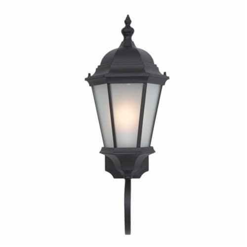 Yosemite Home Decor Brielle Exterior Light Wall Mount in Black Perspective: top