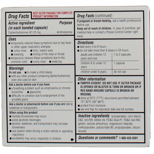 GoodSense Multi-Symptom Allergy Relief Diphenhydramine Antihistamine Hydrochloride Tablets 25 mg Perspective: top