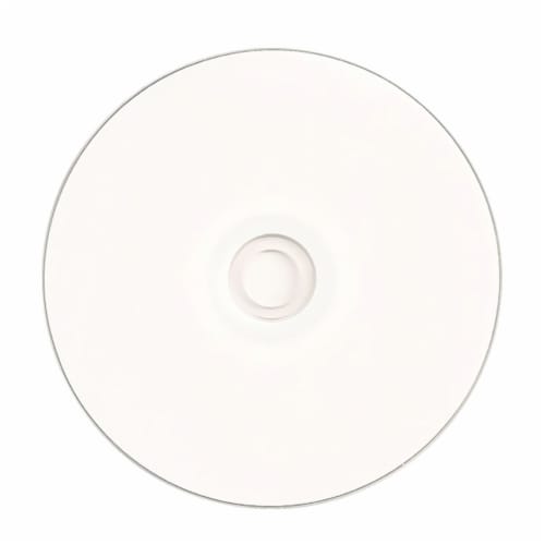 50 Pack Ridata 6X BD-R 25GB Single Layer Blue Blu-ray White Inkjet Hub Printable Blank Disc Perspective: top