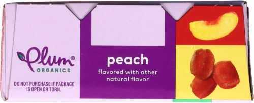 Plum Organics® Teensy® Snacks Soft Peach Fruit Snacks Perspective: top