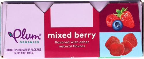 Plum Organics® Teensy® Berry Soft Fruit Snack Pouches Perspective: top