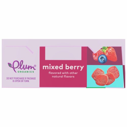 Plum® Organics Berry Teensy® Soft Fruit Snacks Case Perspective: top