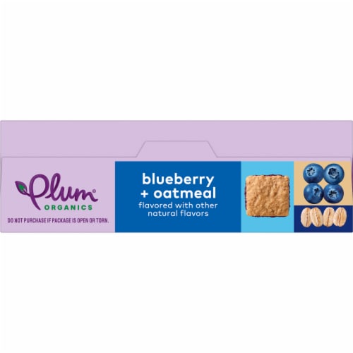 Plum Organics® Jammy Sammy Blueberry and Oatmeal Snack Sandwich Bars Perspective: top
