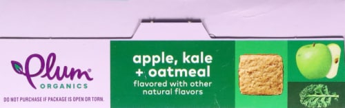 Plum® Organics Jammy Sammy® Snack Size Apple Kale & Oatmeal Sandwich Bars Perspective: top