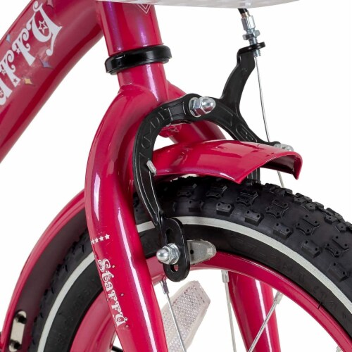 JOYSTAR Starry Girls Bike for Girls Ages 5-9 with Training Wheels, 18 , Pink Perspective: top