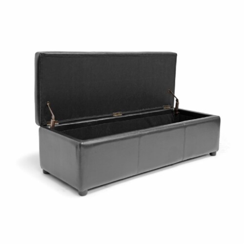 Baxton Studio Dennehy Black Brown Modern Ottoman Baxton Studio Dennehy Black Brown Modern Ottoman